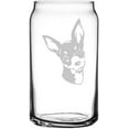 thumbnail image 1 of Prazsky Krysarik Prague Ratter Dog Themed Etched All Purpose 16oz Libbey Can Glass, 1 of 1