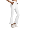 thumbnail image 1 of Prdecexlu Flare Yoga Pants Women Petite High Waist Leggings Stretch Bootcut Workout Pants Full Length Trousers Athletic Gym Running Leggings White L, 1 of 5