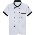 thumbnail image 1 of Prdecexlu Personalized Chef Coat Short Sleeve Double-Breasted Button Front Chef Shirt Custom Uniform Chef Jacket for Men Women White XL, 1 of 4