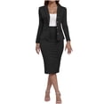thumbnail image 1 of Prdecexlu Women's 2 Piece Suit Skirt Set Business Office Formal Dress Suit Peplum Blazer Jacket Midi Pencil Skirt Suits Black S, 1 of 9