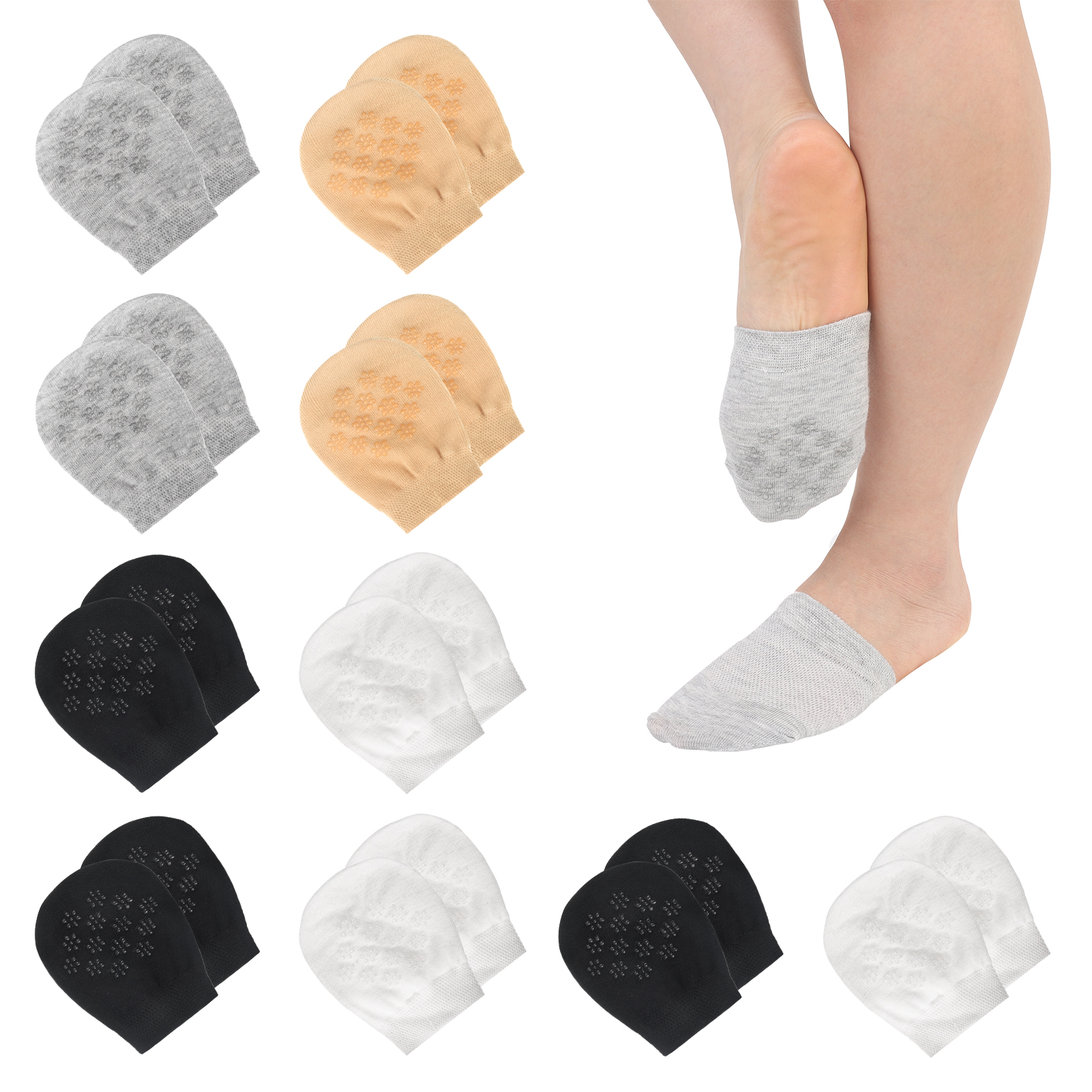 Fruit of the Loom Women's CoolZone Cotton Non Slip Liner Socks, 6Pack