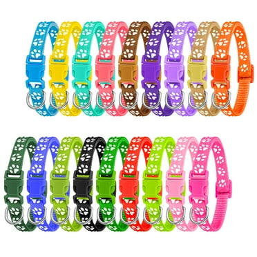 Prdigy 18 Pcs Puppy Collars x Small, Puppy Litter Collars, Newborn Puppy Collars Whelping Collars, Soft Nylon with Adjustable Quick Release Buckle Collars for Small Dog Puppies(S)