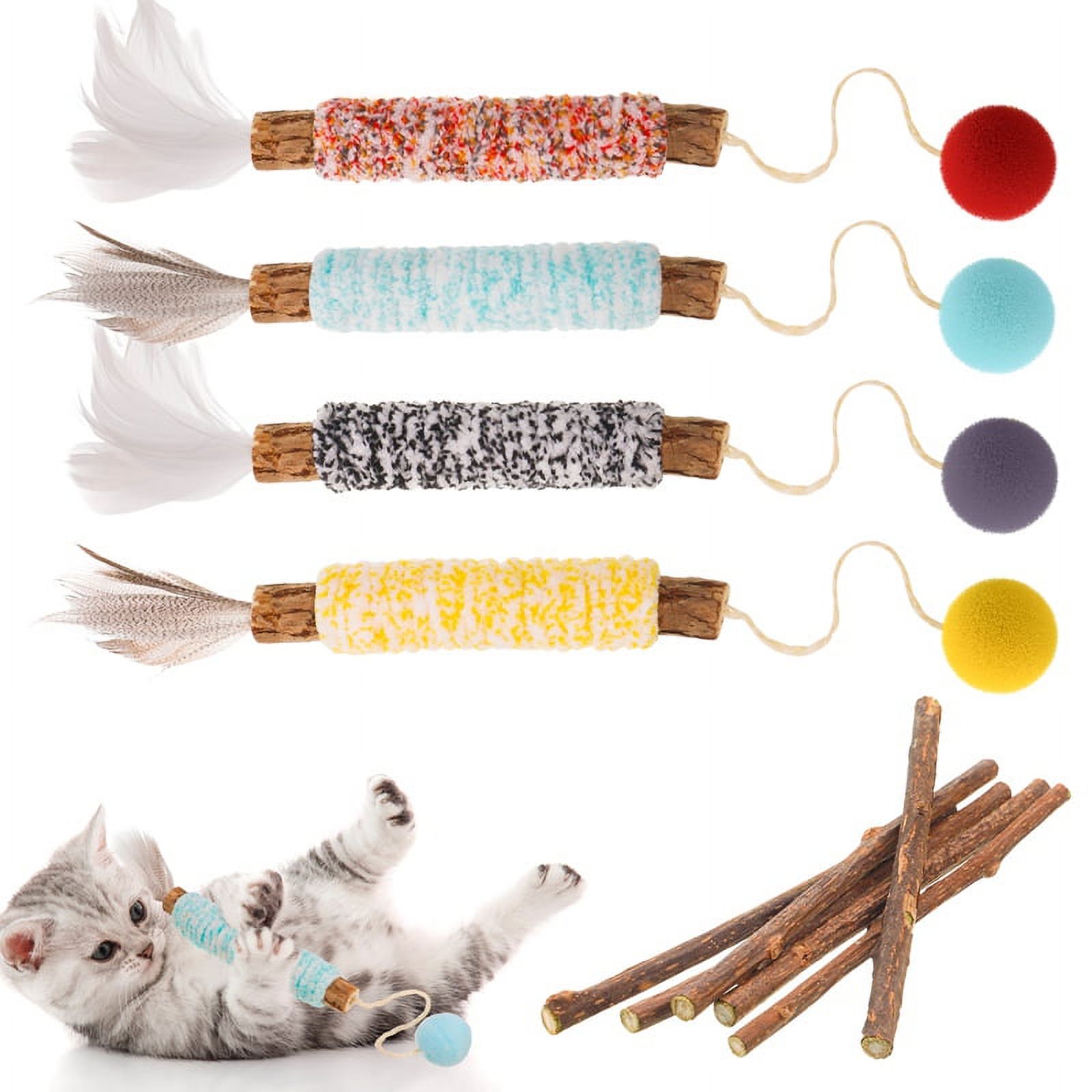 Prdigy 24 Pcs Cat Chew Sticks, Kitten Teething Toys Silvervine Sticks