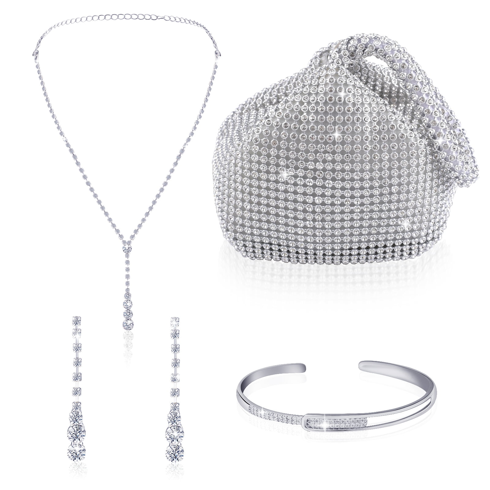 Silver Mini Bling Evening Bags Women Ladies Clutch Luxury Purse Bag With  Rhinestone Trendy Clutch Purse Diamond In Evening Bags - AliExpress