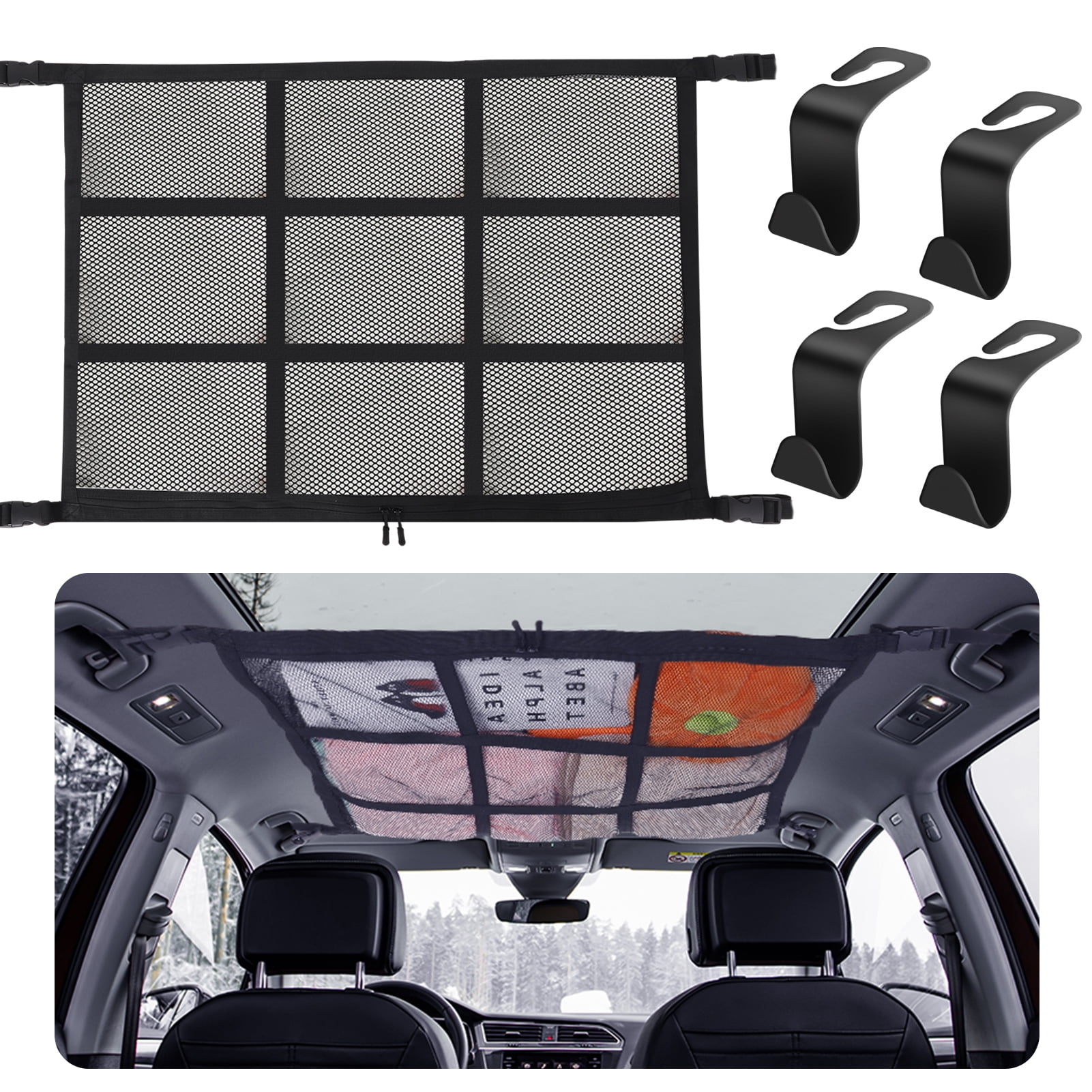 Car Roof Luggage Net Car Ceiling Storage Net Roof Luggage Net Bag