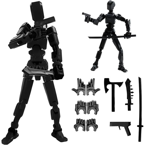Pre-Assembled 3D Printed T13 Figures, Multi-Jointed Poseable 13-Style Collectibles, Desktop Display Models & Gifts for Collectors