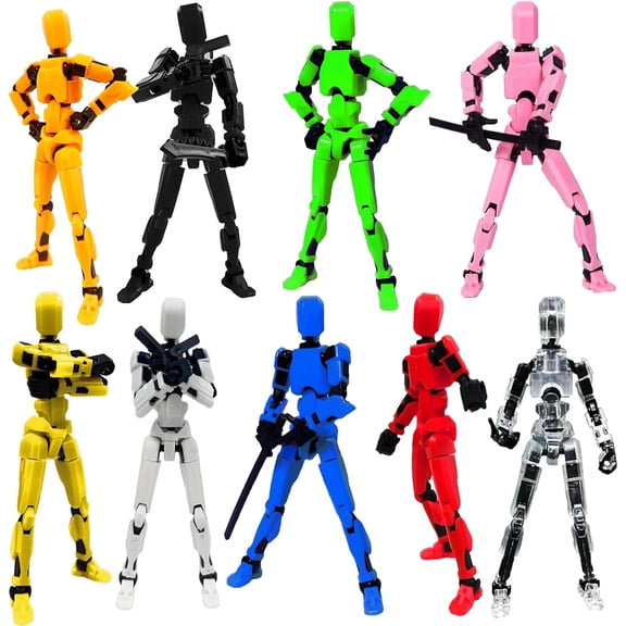 Pre-Assembled 3D Printed T13 Figures, Multi-Jointed Poseable 13-Style Collectibles, Desktop Display Models & Gifts for Collectors