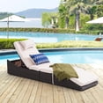 thumbnail image 1 of Pre-Assembled Outdoor PE Wicker Chaise Lounge, Waterprrof Patio Folding Lounge Chairs, Outside Poolside Lounger, Rattan Recliners with Adjustable Backrest for Garden, Poolside, Balcony - 1 Pack, 1 of 6