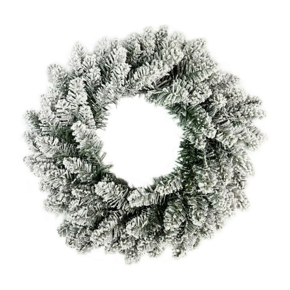 Pre Assembled Snowflake Christmas Wreath Artificial Holiday Decoration for Front Door Wall Window Indoor Outdoor Festive Decor, 1* Wreath