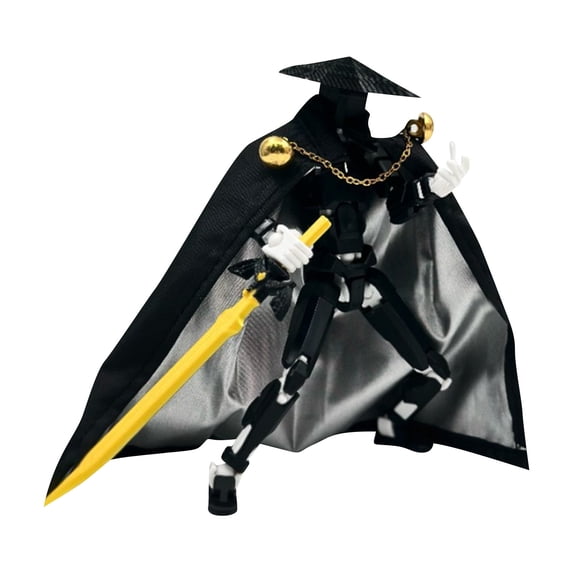 Pre-Assembled Swordsman Action Figure, Martial Arts Warrior Model with Posable Joints, Detailed Samurai Hero Figurine, Desktop Display Collector Statue