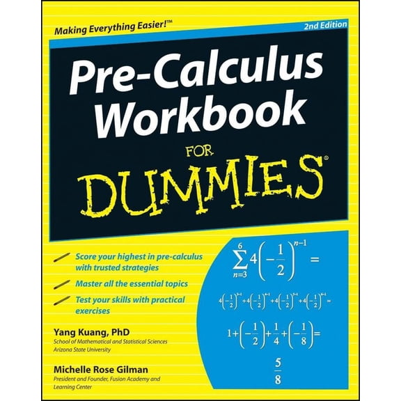 Pre-Owned Pre-Calculus Workbook for Dummies (Paperback)