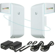 Pre-Configured Bundle of 2 Ubiquiti NanoStation LOCOM5 P2P-2 Units Kit 100% Configured as Network Wireless Bridge for Long Distance Wireless Communications, Plug-and-Play. No Configuration Needed