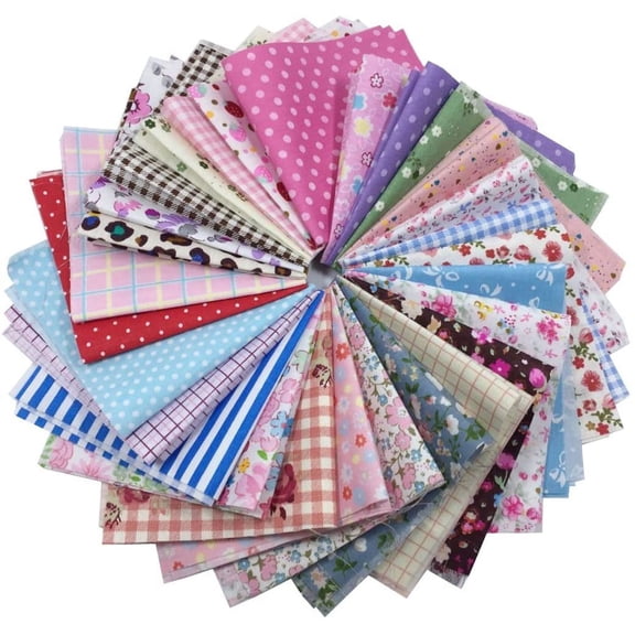 Pre Cut Assorted Colors Cotton Printed Fabric Patchwork Fabric Patchwork Sewing Fabric Patchwork Flower Dots DIY Sewing Quilting Handmade Craft