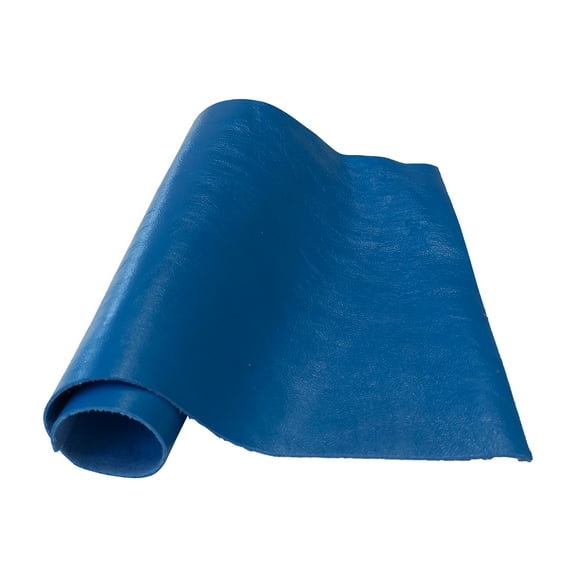 Pre-Cut Blue Cowhide Leather Project Piece 12" x 24" 3oz 1.2mm
