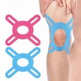 thumbnail image 1 of Pre-Cut Contoured Knee Kinesiology Tape, Elastic Support Anti-Chafing Athletic Bandage for Football, 4PCS，9.72"×8.66", 1 of 8