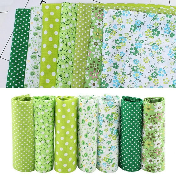 Pre,Cut Cotton Bundle, 7 Assorted Fabric Squares For DIY Home Decor School Projects