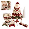 thumbnail image 1 of Pre‑Cut Fabric Patchwork Christmas Tree DIY Kit, Multiple Style Topper Quilt Craft Set, 3D Layered Self‑Standing Table Ornament, Holiday Gift for Quilting & Sewing Hobby Enthusiasts, 1 of 7