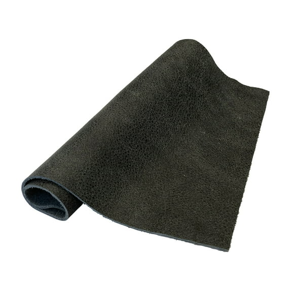 Pre-Cut Graphite Aviator Style Cowhide Leather Project Piece 12" x 24" 3oz 1.2mm