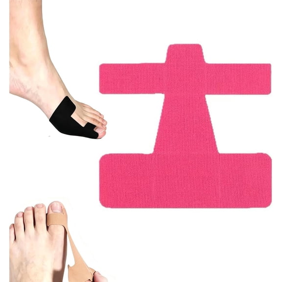 Pre-Cut Hallux Valgus Corrector Kinesiology Tape, Bunion Relief Toe Straightener Wrap, Waterproof Breathable Athletic Tape for Big Toe Alignment & Posture Correction