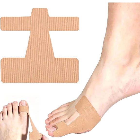 Pre-Cut Hallux Valgus Corrector Kinesiology Tape, Elastic, Breathable & Hypoallergenic Latex-Free Toe Support Strips, Hassle-Free Pre-cut Design