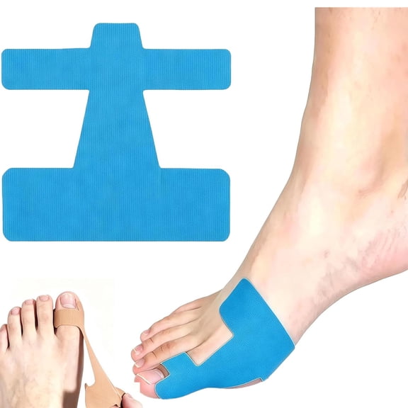 Pre-Cut Hallux Valgus Corrector Kinesiology Tape, Elastic, Breathable & Hypoallergenic Latex-Free Toe Support Strips, Hassle-Free Pre-cut Design