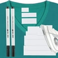 PreCut Iron On Clothing Labels and 2 Pieces Permanent Fabric Marker
