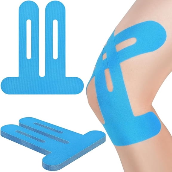 Pre-Cut Kinesiology Knee Tape, Waterproof Breathable Latex-Free Sports Knee Support Patch for Running, Fitness and Outdoor Exercises