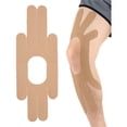 thumbnail image 1 of Pre Cut Kinesiology Tape Waterproof Kinesiology Taping Elastic Breathable Latex-Free Athletic Tape for Fitness Running Tennis Football Provide Support and Stability to MuscleIdeal, 10 Pcs, Beige, 1 of 1