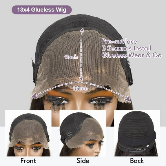 Pre Cut No Glue Water Wave 13x4 Bob Wigs Curly 7x5 Glueless Wig Human Hair Ready To Go Lace Frontal Wigs For Women Pre Plucked