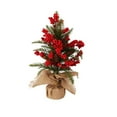 thumbnail image 1 of Pre-Decorated Mini Christmas Tree for Tabletop, Artificial Potted Xmas Tree with Ornaments for Office Desk, Home, and Holiday Centerpiece Displays, 1 of 4