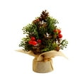 thumbnail image 1 of Pre-Decorated Mini Christmas Tree for Tabletop, Artificial Potted Xmas Tree with Ornaments for Office Desk, Home, and Holiday Centerpiece Displays, 1 of 6