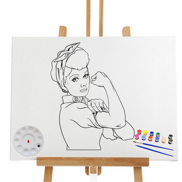 Pre Drawn/outlines/sketched Canvas,kids/teen/adult Painting Kit