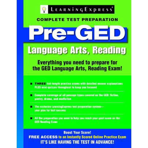 Pre-Owned GED Test Skill Builder: Language Arts, Reading (Paperback) 1576857956 9781576857953