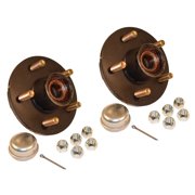 Pre-Greased Trailer Hub Kit RHI-H-1000-PG-PR 5 Bolt on 4-1/2 Inch Circle with 1-3/8" & 1-1/16" I.D. Bearings - One Pair