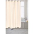 thumbnail image 1 of Pre Hooked? Waffle Weave Fabric Shower Curtain in Ivory, 1 of 6