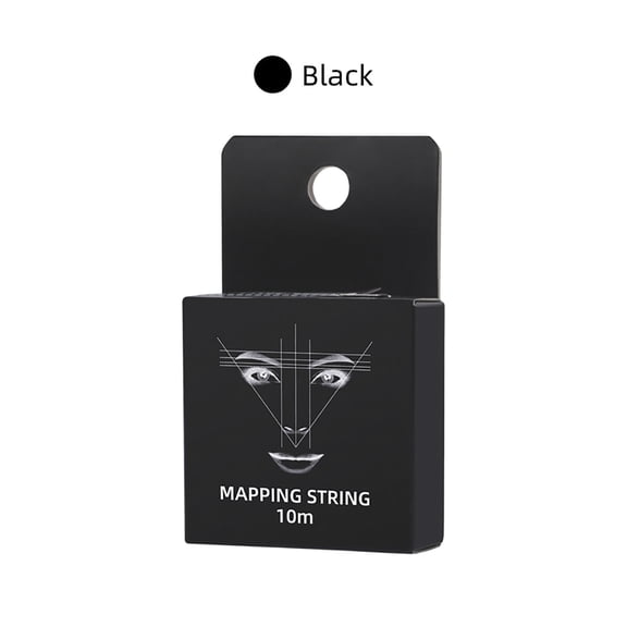 Pre Inked Mapping String - Eyebrow Marker Thread Tool, Precision Line String, Black White Options, Beauty Mapping Tool, Salon Training Use, Christmas Easter Gift, Women Artists 1 Pack