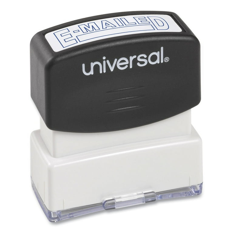 Message Stamp, E-MAILED, Pre-Inked One-Color, Blue Message Stamp, E-MAILED, Pre-Inked One-Color, Blue