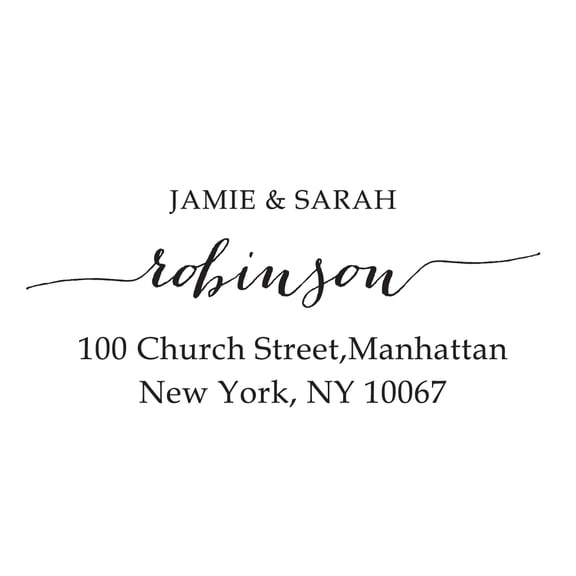 Pre Inked Personalized Rubber Stamper Wedding Invitation Return Address Stamp Wedding Invitation Self Inking RSVP