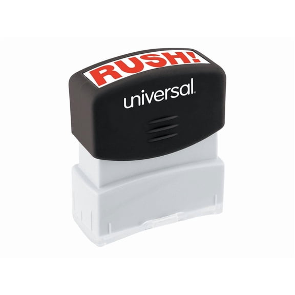 Pre-Inked RUSH Message Stamp - Red