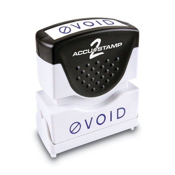 Pre-Inked Shutter Stamp, Blue, Void, 1 5/8 X 1/2 | Bundle of 2 Each