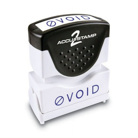 Pre-Inked Shutter Stamp, Blue, Void, 1 5/8 X 1/2 | Bundle of 2 Each