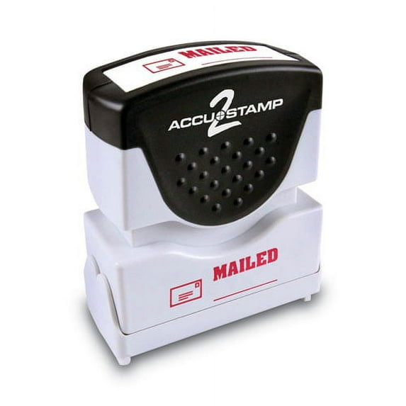 Pre-Inked Shutter Stamp, Red, Mailed, 1 5/8 X 1/2 | Bundle of 2 Each