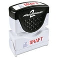 thumbnail image 1 of Pre-Inked Shutter Stamp, Red/blue, Draft, 1 5/8 X 1/2 | Bundle of 5 Each, 1 of 5
