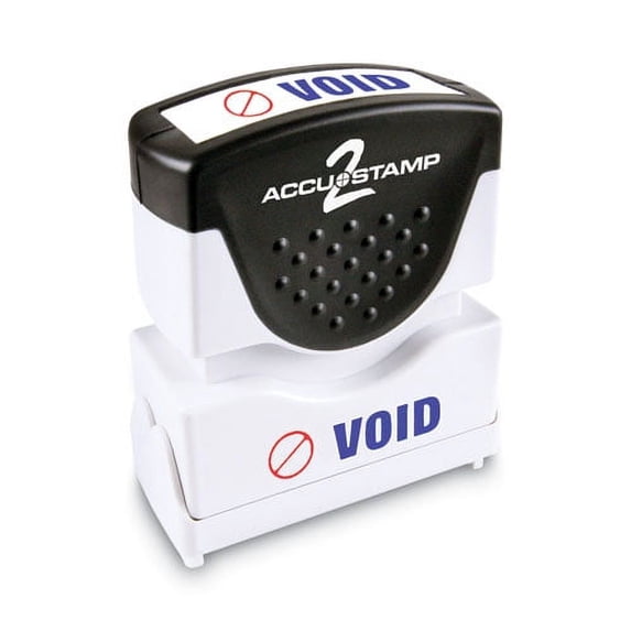 Pre-Inked Shutter Stamp, Red/blue, Void, 1 5/8 X 1/2 | Bundle of 2 Each
