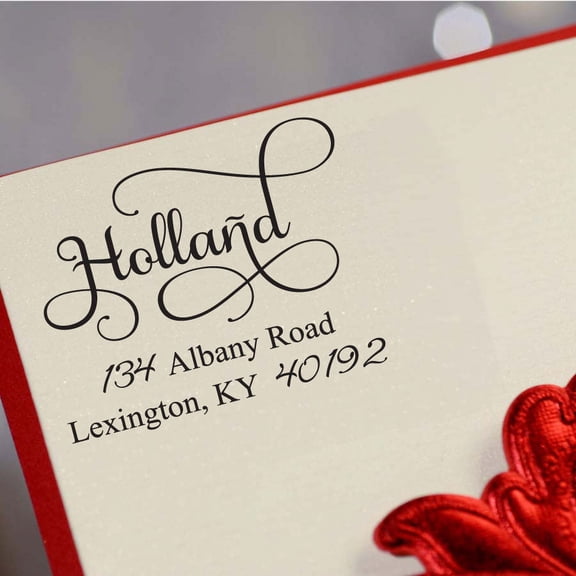 Pre Inked Wedding Invitation Rubber Stamp Return Address Self Inking Stamper Personalized Gifts Design By Printtoo