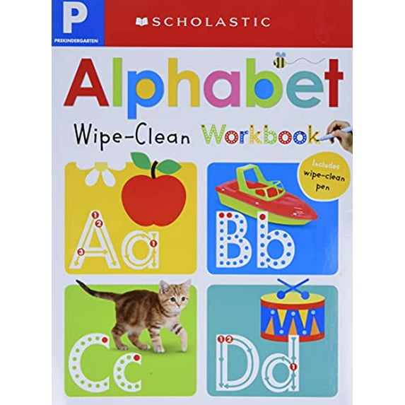 Pre-Owned Pre-K Alphabet Wipe-Clean Workbook: Scholastic Early Learners (Wipe-Clean) (Misc.) 1338161482 9781338161489