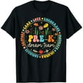 thumbnail image 1 of Pre-K Dream Team Back To School Teacher Care Love Floral T-Shirt Casual Short Sleeve Shirt, 1 of 7