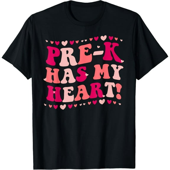 Pre-K Has My Heart Funny Valentines Day Teacher Student T-Shirt