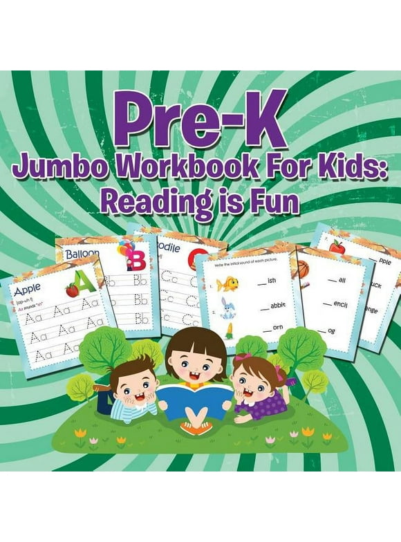 Pre-K Jumbo Workbook For Kids: Reading is Fun (Paperback)