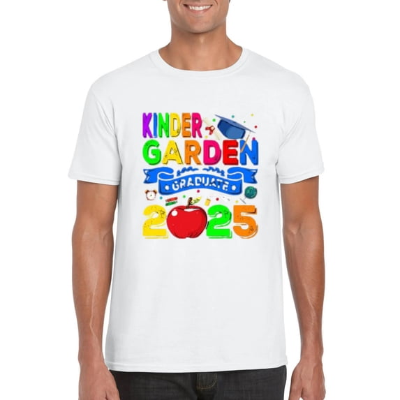 Pre-K Kindergarten Grad 2025 Fun Kids Preschool Celebration Graphic T-Shirt, for men & women, up to size 5XL